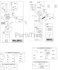 Briggs & Stratton 216902-0016-E1 - Briggs & Stratton Vertical Engine Carburetor, Kit - Carburetor Overhaul