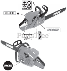 Echo CS-680 S - Echo Chainsaw (SN: C47620001001 - C47620999999)
