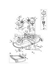Craftsman 247.288841 (13AJ78SS099) - Craftsman LT2000 Lawn Tractor (2011) (Sears) Mower Deck