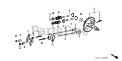 Honda GX160 UT2 QWX2/A (GCBPT) - Honda Engine, Made in Thailand (SN: GCBPT-4000001 - GCBPT-9999999) CAMSHAFT