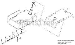 Simplicity 1691250 - Simplicity SunStar Garden Tractor, 14hp Fuel Tank Group (14 &amp; 16HP)
