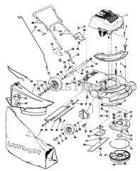 Lawn-Boy 5501 - Lawn-Boy Walk-Behind Mower (SN: 300000001 - 399999999) (1973) Model 7262, 21" Mower With Grasscatcher-Push, Model 7223, 21" Mower-Push, Model 5271, 19" Mower With Grasscatcher-Push, Model 5241