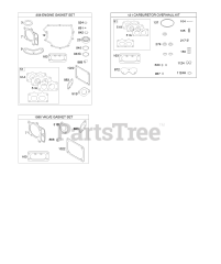 Briggs & Stratton 44P777-0027-E1 - Briggs & Stratton Vertical Engine Engine/Valve Gasket Set, Carburetor Overhaul Kit