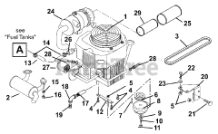 Ariens 992062 (2552 XL) - Ariens Zoom 52" Zero-Turn Mower, 25hp Kohler (SN: 004000 & Above) Engine And Clutch