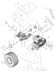 Lesco LSG 2000 V - Lesco Stand-On Spreader Power Transmission Group
