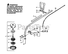 Weed Eater YP 116 - Weed Eater String Trimmer CUTTING HEAD &amp; DRIVE SHAFT