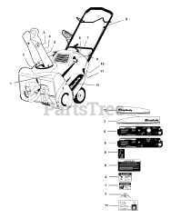 Simplicity 520 E (1693644) - Simplicity 20" Snow Thrower, 5hp Decals - Safety &amp; Common