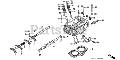 Honda GX360 K1 DD/A (GA01) - Honda Engine, Made in Japan (SN: GA01-1400001 - GA01-9999999) CYLINDER HEAD