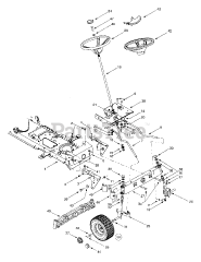 Lawn Chief 13AG619H022 - Lawn Chief Lawn Tractor (2001) (Cotter & Company) Axle &amp; Wheels Front, Steering Assembly