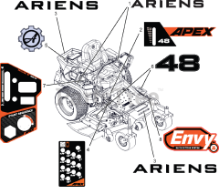 Ariens 991296 - Ariens Apex 48" Zero-Turn Mower, Kawasaki FR (SN: 120000 - 129999)