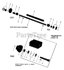 Troy-Bilt 20571 - Troy-Bilt Pony II Rear-Tine Tiller, Electric (SN: P001001 - P101750) MAIN DRIVE SHAFT &amp; GEAR ASSEMBLIES