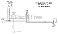 Scag SWZ-17KA - Scag Walk-Behind Mower, 17hp Kawasaki (SN: 8200001 - 8209999) Handle Wire Harness Manual Start