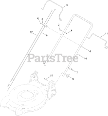 Lawn-Boy 10632 - Lawn-Boy 20" Walk-Behind Mower (SN: 313000001 - 313999999) (2013) Handle Assembly