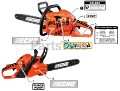 Echo CS-352 - Echo Chainsaw (SN: C33314001001 - C33314999999)