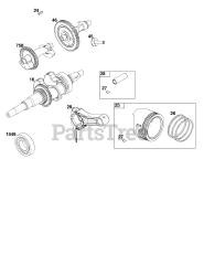 Briggs & Stratton 25T237-0347-H5 - Briggs & Stratton Horizontal Engine Crankshaft Group