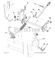 Husqvarna CT 126 (960410085-01) - Husqvarna 30" Lawn Tractor (2010-01) MOWER LIFT / DECK LIFT