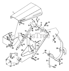 Gravely 985056 (5200) - Gravely Walk-Behind 2-Wheel Tractor, 8hp, Manual Start (SN: 000101 & Above)