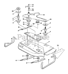 International Harvester 75 (0340008U) - International Harvester Riding Mower (1972 - 1981) Mower Main Frame &amp; Knife Unit - Side Discharge