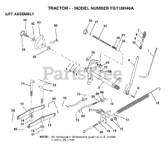 Electrolux/AYP Y GT 18H46 A - Electrolux/AYP Garden Tractor (1997) LIFT ASSEMBLY