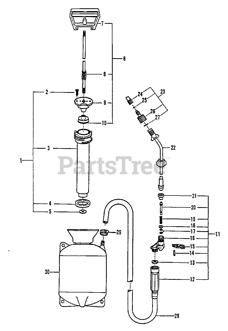 Echo MS3 Echo Manual Sprayer Unit Complete Parts Lookup with