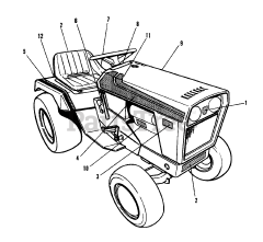 AGCO 914 H (1691124) - AGCO Garden Tractor, 14hp