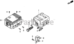 Honda EZ1400 A (EZEY) - Honda Generator, Made in Japan (SN: EZEY-1000001 - EZEY-9999999) MUFFLER