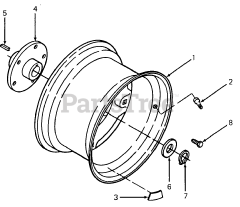 Cub Cadet 1204 (147-610-100) - Cub Cadet Garden Tractor (SN: 756300 - 799999) Rear Wheel
