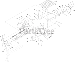 Toro 60216 (MMX-658H-S) - Toro Mortar Mixer (SN: 315000001 - 315999999) (2015) Drum, Paddle and Bearing Assembly