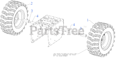 Cub Cadet 3X 28 (31AH5JVBB10) - Cub Cadet 3X 28" Snow Thrower (2023) Wheels &amp; Axle