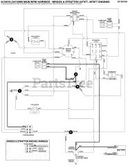 Snapper Pro S 125XT (5901630) - Snapper Pro S125XT Series 52" Zero-Turn Mower, 25hp Briggs & Stratton Electrical Schematic - Charging Circuit B&amp;S 44T977, 49T877 S/N: 2017954955 &amp; Below