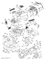 Husqvarna YTH 26V54 (960430111-04) - Husqvarna 54" Yard Tractor (2012-08) CHASSIS / FRAME