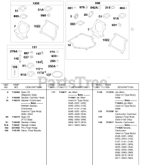 Briggs & Stratton 185437-0276-E1 - Briggs & Stratton Horizontal Engine Carburetor Overhaul Kit, Engine/Valve Gasket Sets