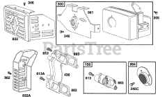 Briggs & Stratton 161432-0127-01 - Briggs & Stratton Horizontal Engine Muffler Grp, Manifold