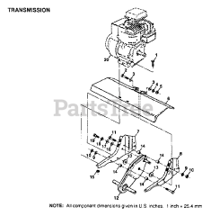 Electrolux/AYP 8931 - Electrolux/AYP Tiller TRANSMISSION ASSEMBLY
