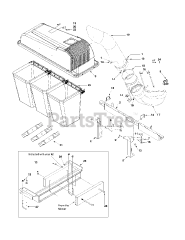 Cub Cadet 848 (590-848-150) - Cub Cadet Rear Triple Bagger General Assembly