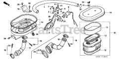 Honda EX5500 K1 A/B (EA1) - Honda Generator, Made in Japan (SN: EA1-1072384 - EA1-1099999) AIR CLEANER (2)