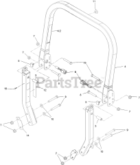Exmark LZS749AKC724A1 - Exmark 72" Lazer Z S-Series Zero-Turn Mower, Kohler ECV749 (SN: 408644346 - 411294211) (Rev A) (2021) Roll-Over Protection System (cont.)