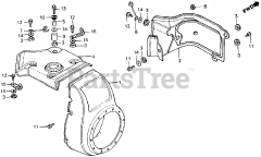 Honda EM2200 A (GE200) - Honda Generator, Made in Japan (SN: GE200-1000001 - GE200-9999999) FAN COVER + SHROUD