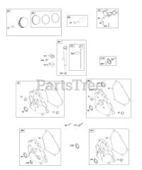 Briggs & Stratton 110412-0127-E1 - Briggs & Stratton Horizontal Engine Piston/Rings/Connecting Rod, Crankcase Covers