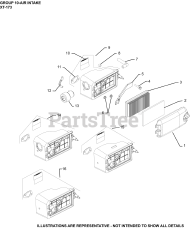 Kohler XT173-0088 - Kohler Courage XT-7 Series Engine, Made for Husqvarna, 8.0 ft-lbs, 173cc 10 Air Intake
