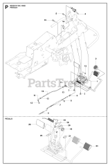 Husqvarna R 16 C AWD (966830301) - Husqvarna Swedish Riding Mower (2009-04) PEDALS