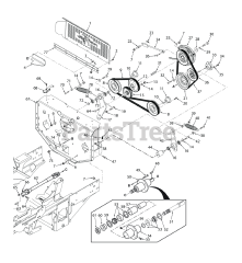 Scag STTII-61V-31DFI - Scag Turf Tiger II 61" Zero-Turn Mower, 31hp Kawasaki (SN: S9200001 - S9299999) (Rev 01) STTII DECK DRIVE COMPONENTS
