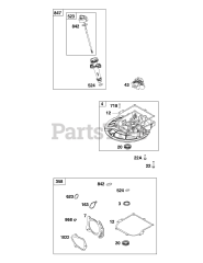 Briggs & Stratton 104M02-0169-H5 - Briggs & Stratton Vertical Engine Crankcase Cover/Sump and Lubrication Group