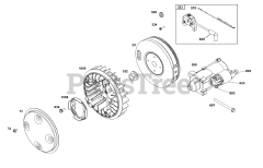 Briggs & Stratton 355447-0121-01 - Briggs & Stratton Horizontal Engine Flywheel, Ignition, and Starter Group