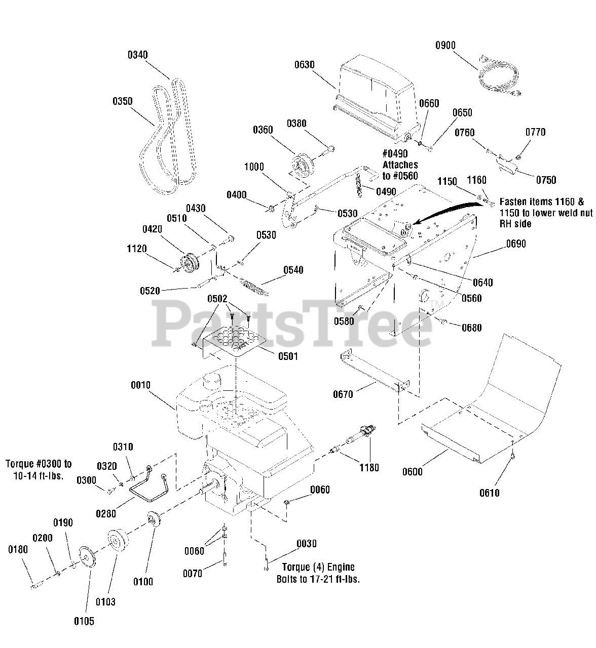 John Deere 1338PE (1695790) John Deere 38" Snow Thrower (2010) Engine