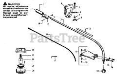 Paramount PLT 2245 - Paramount String Trimmer CUTTING HEAD &amp; DRIVE SHAFT