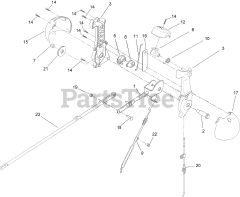 Toro 37798 (824 OE) - Toro 24" Power Max Snow Thrower (SN: 411309389 - 412999999) Lever Chute Control Assembly