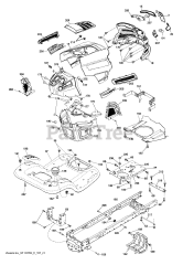 Husqvarna YTA 22V46 (960430212-00) - Husqvarna 46" Yard Tractor (2015-08) CHASSIS / FRAME