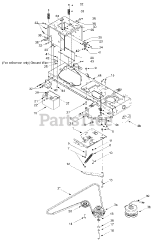 Huskee 14AR808K131 - Huskee Garden Tractor (2003) (Tractor Supply) PTO, Battery, Frame