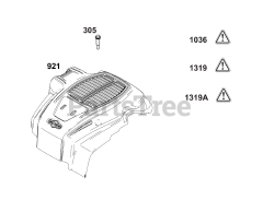 Briggs & Stratton 104M0B-0277-H5 - Briggs & Stratton Vertical Engine Blower Housing Group